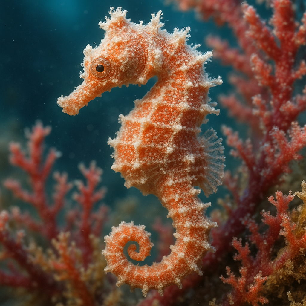 Frosted Coral Seahorse