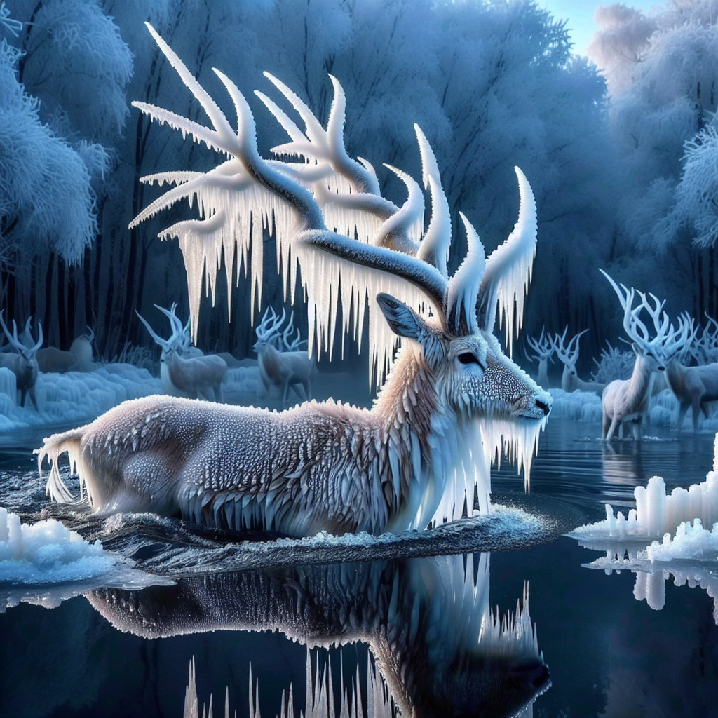 Frosted Ice Antelope